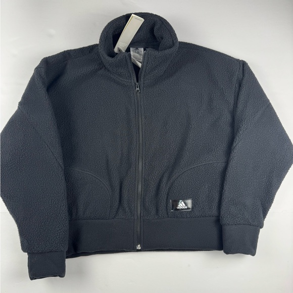 adidas Jackets & Blazers - Adidas Men's Charcoal Performance Fleece Jacket